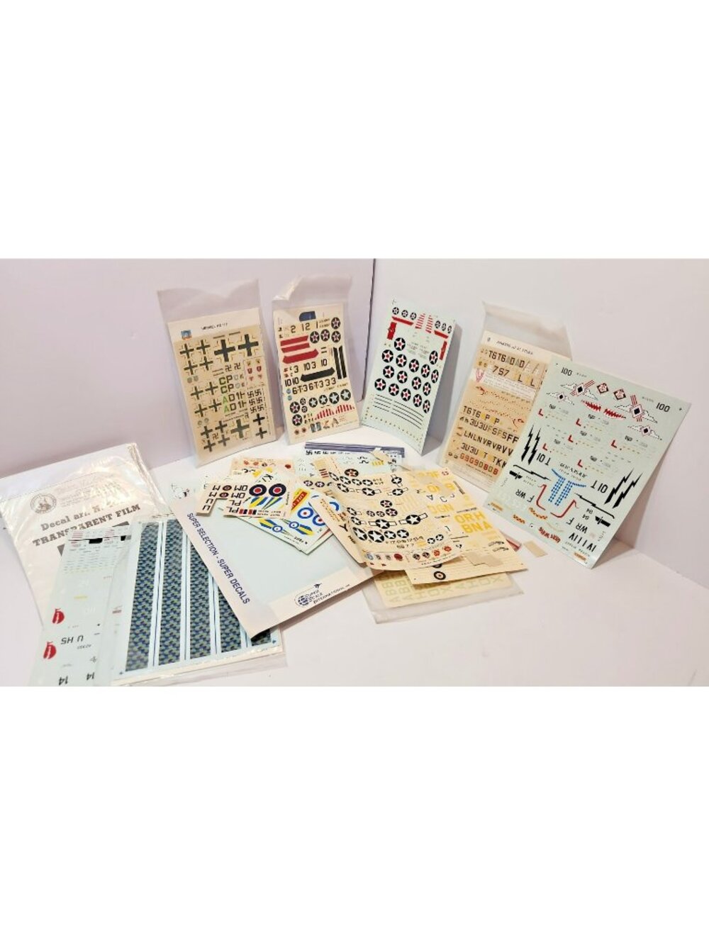 Huge Lot Decals Various Military Decals & Accessories 1/72 Model Kits US Seller